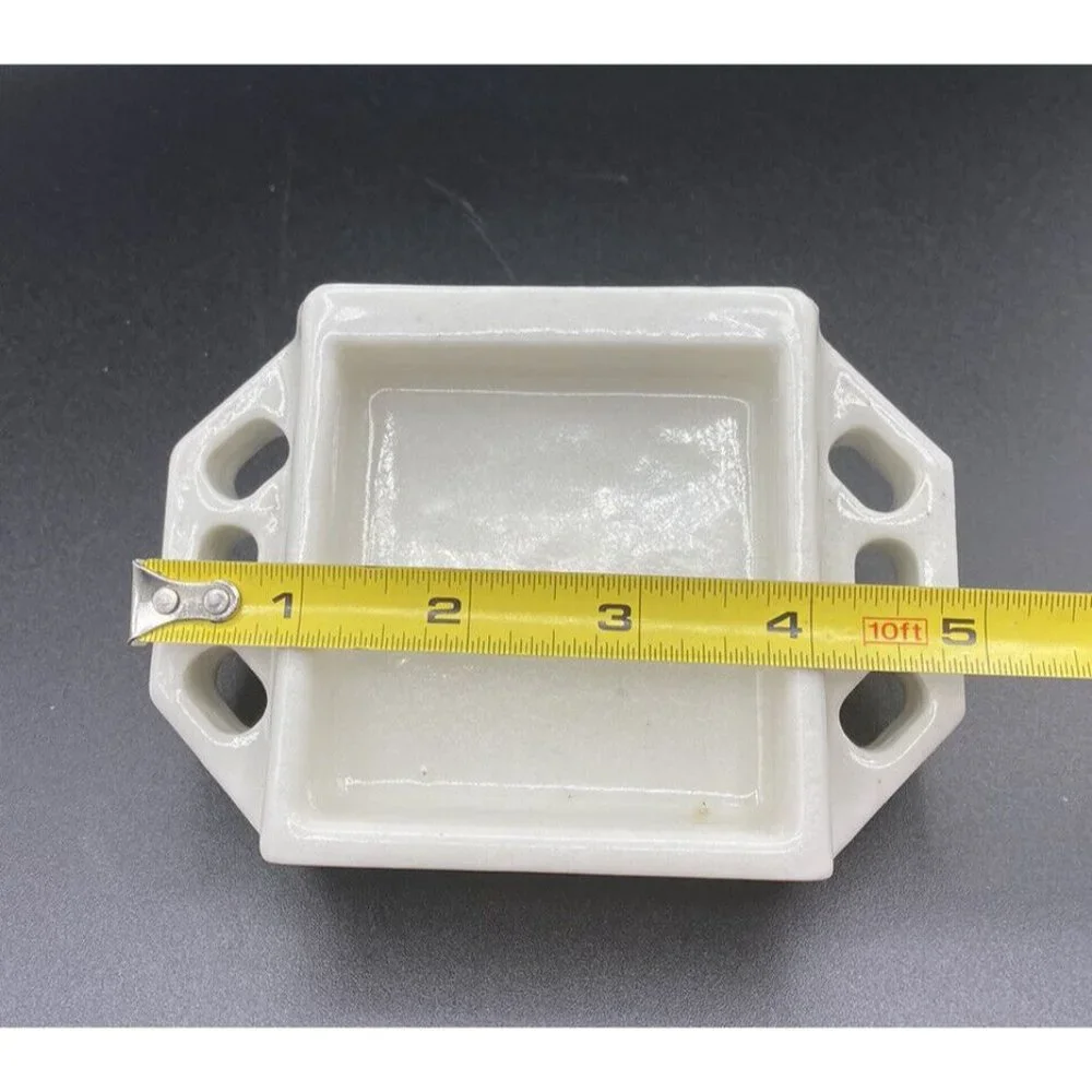Antique White Porcelain Ceramic Soap Dish Bath Shower Tooth Brush Tray